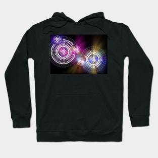 white dot painting on colored background Hoodie